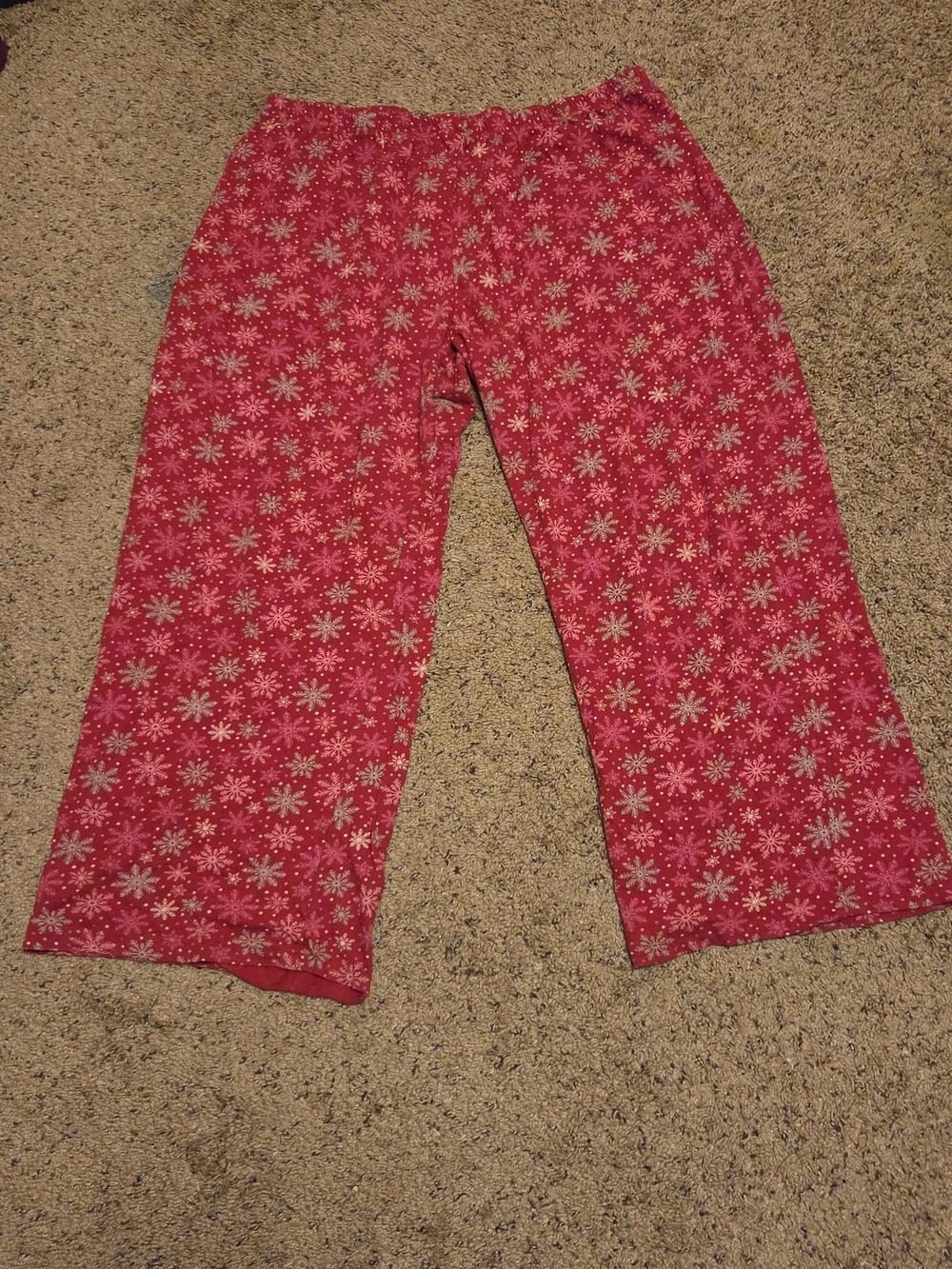 Women's Red Snowflake Lounge Pajama Pants